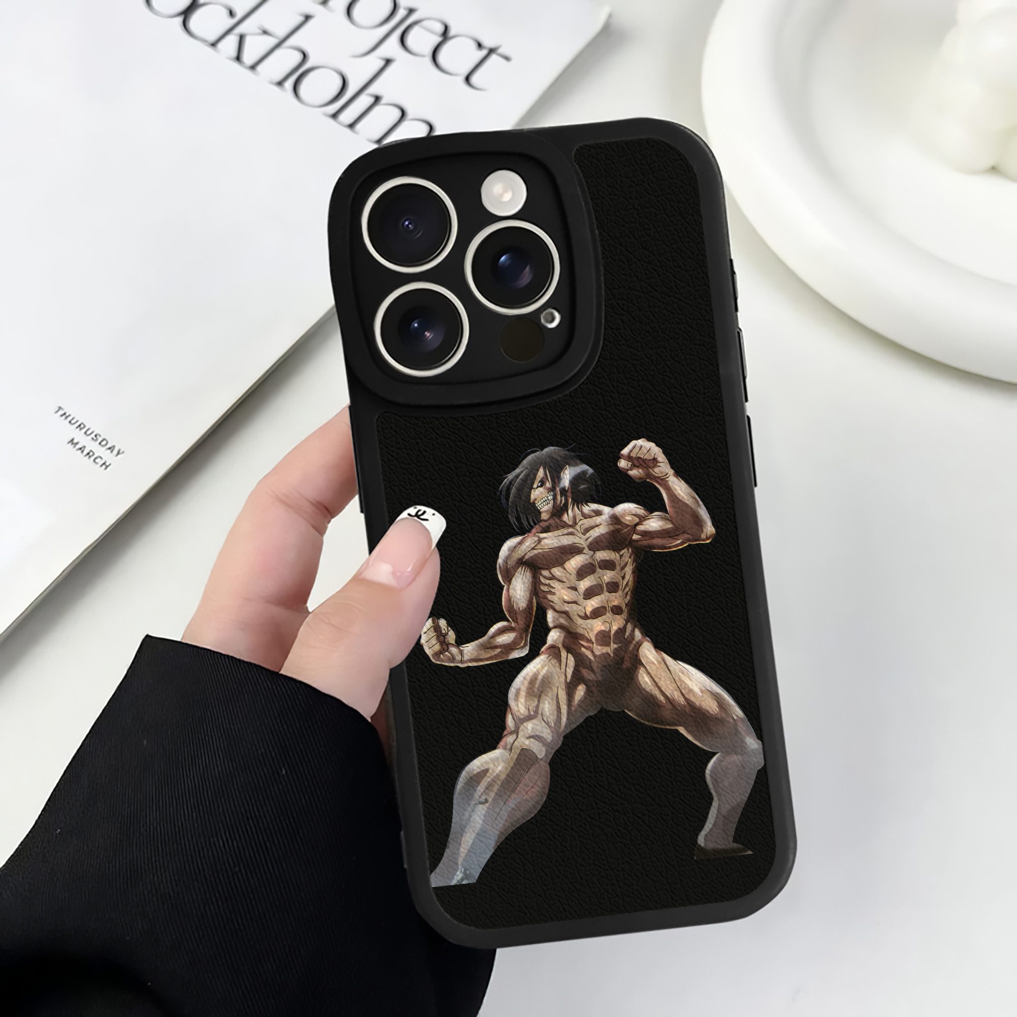 （画像用） 進撃の巨人 Attack on Titan 【iPhone 16シリーズ対応】シリコンスマホケース（レザー調） 材質：シリコン